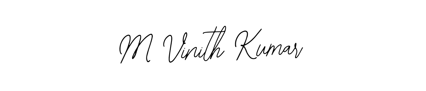 Design your own signature with our free online signature maker. With this signature software, you can create a handwritten (Bearetta-2O07w) signature for name M Vinith Kumar. M Vinith Kumar signature style 12 images and pictures png