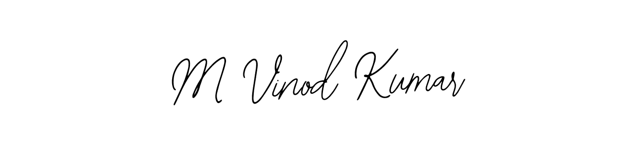 Use a signature maker to create a handwritten signature online. With this signature software, you can design (Bearetta-2O07w) your own signature for name M Vinod Kumar. M Vinod Kumar signature style 12 images and pictures png