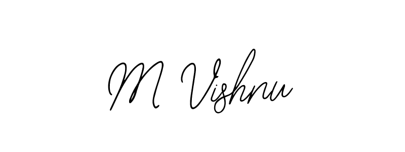 You should practise on your own different ways (Bearetta-2O07w) to write your name (M Vishnu) in signature. don't let someone else do it for you. M Vishnu signature style 12 images and pictures png