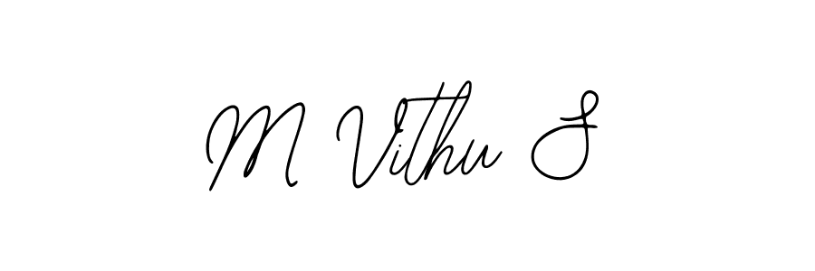 Use a signature maker to create a handwritten signature online. With this signature software, you can design (Bearetta-2O07w) your own signature for name M Vithu S. M Vithu S signature style 12 images and pictures png