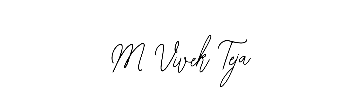 Similarly Bearetta-2O07w is the best handwritten signature design. Signature creator online .You can use it as an online autograph creator for name M Vivek Teja. M Vivek Teja signature style 12 images and pictures png