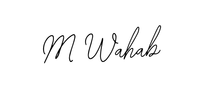 M Wahab stylish signature style. Best Handwritten Sign (Bearetta-2O07w) for my name. Handwritten Signature Collection Ideas for my name M Wahab. M Wahab signature style 12 images and pictures png