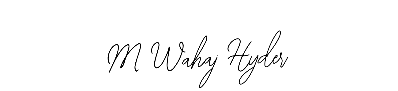 if you are searching for the best signature style for your name M Wahaj Hyder. so please give up your signature search. here we have designed multiple signature styles  using Bearetta-2O07w. M Wahaj Hyder signature style 12 images and pictures png