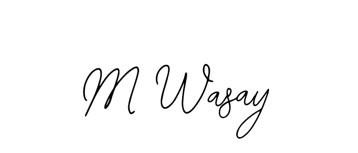 Use a signature maker to create a handwritten signature online. With this signature software, you can design (Bearetta-2O07w) your own signature for name M Wasay. M Wasay signature style 12 images and pictures png