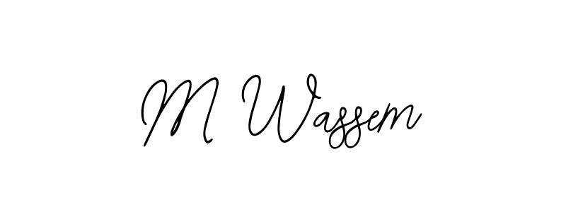 You should practise on your own different ways (Bearetta-2O07w) to write your name (M Wassem) in signature. don't let someone else do it for you. M Wassem signature style 12 images and pictures png