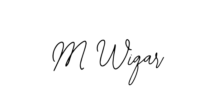 Also You can easily find your signature by using the search form. We will create M Wiqar name handwritten signature images for you free of cost using Bearetta-2O07w sign style. M Wiqar signature style 12 images and pictures png