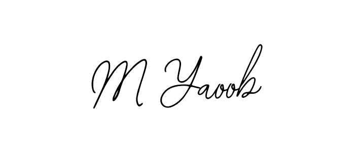 You should practise on your own different ways (Bearetta-2O07w) to write your name (M Yaoob) in signature. don't let someone else do it for you. M Yaoob signature style 12 images and pictures png