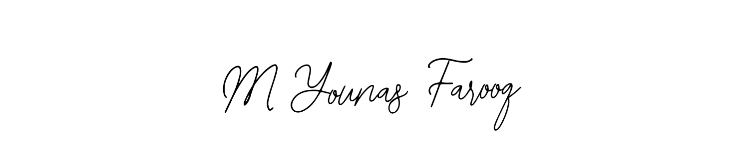 The best way (Bearetta-2O07w) to make a short signature is to pick only two or three words in your name. The name M Younas Farooq include a total of six letters. For converting this name. M Younas Farooq signature style 12 images and pictures png