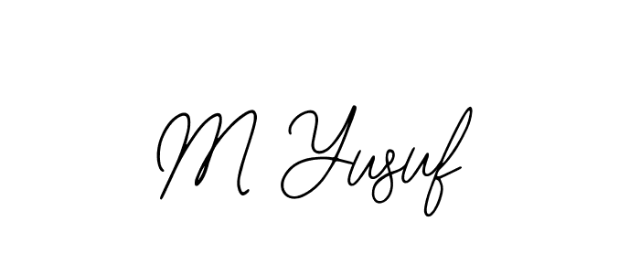 Design your own signature with our free online signature maker. With this signature software, you can create a handwritten (Bearetta-2O07w) signature for name M Yusuf. M Yusuf signature style 12 images and pictures png