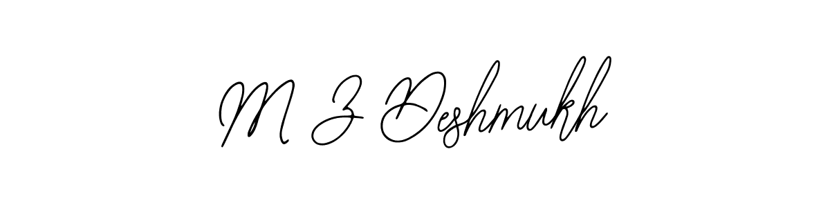 Bearetta-2O07w is a professional signature style that is perfect for those who want to add a touch of class to their signature. It is also a great choice for those who want to make their signature more unique. Get M Z Deshmukh name to fancy signature for free. M Z Deshmukh signature style 12 images and pictures png
