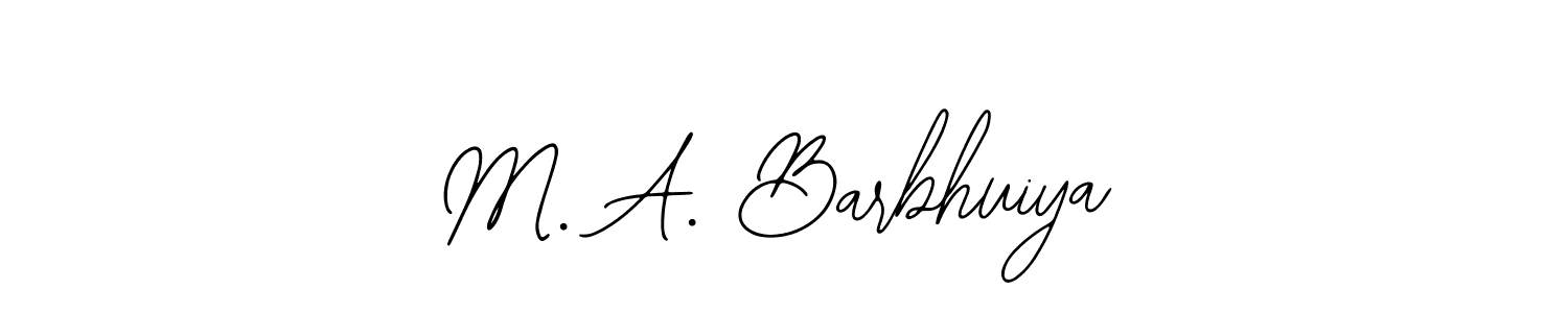 You should practise on your own different ways (Bearetta-2O07w) to write your name (M. A. Barbhuiya) in signature. don't let someone else do it for you. M. A. Barbhuiya signature style 12 images and pictures png