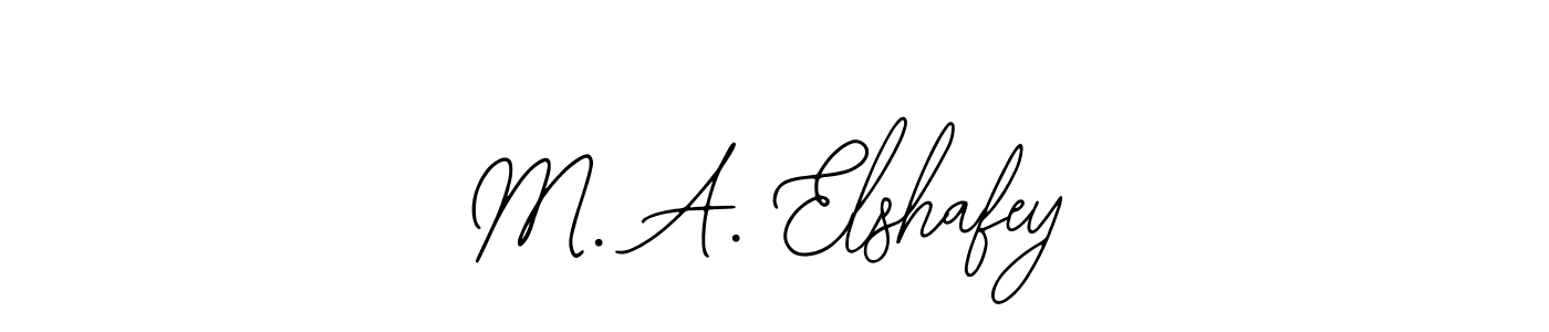 How to Draw M. A. Elshafey signature style? Bearetta-2O07w is a latest design signature styles for name M. A. Elshafey. M. A. Elshafey signature style 12 images and pictures png