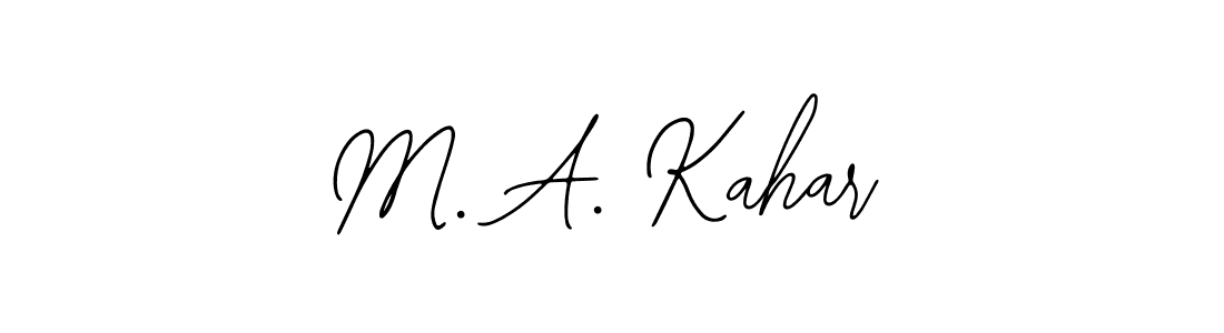 How to make M. A. Kahar signature? Bearetta-2O07w is a professional autograph style. Create handwritten signature for M. A. Kahar name. M. A. Kahar signature style 12 images and pictures png
