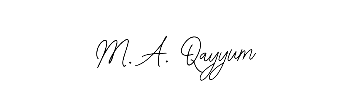 You should practise on your own different ways (Bearetta-2O07w) to write your name (M. A. Qayyum) in signature. don't let someone else do it for you. M. A. Qayyum signature style 12 images and pictures png