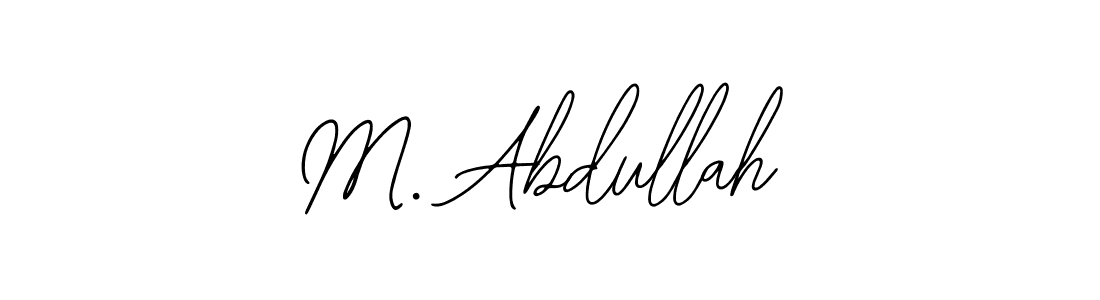 Design your own signature with our free online signature maker. With this signature software, you can create a handwritten (Bearetta-2O07w) signature for name M. Abdullah. M. Abdullah signature style 12 images and pictures png
