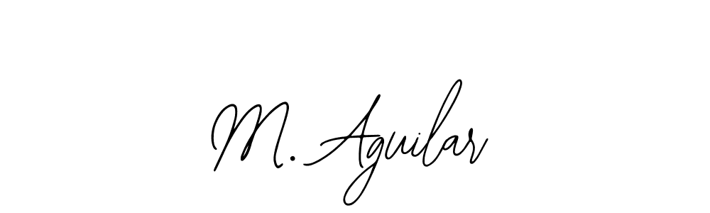 You should practise on your own different ways (Bearetta-2O07w) to write your name (M. Aguilar) in signature. don't let someone else do it for you. M. Aguilar signature style 12 images and pictures png