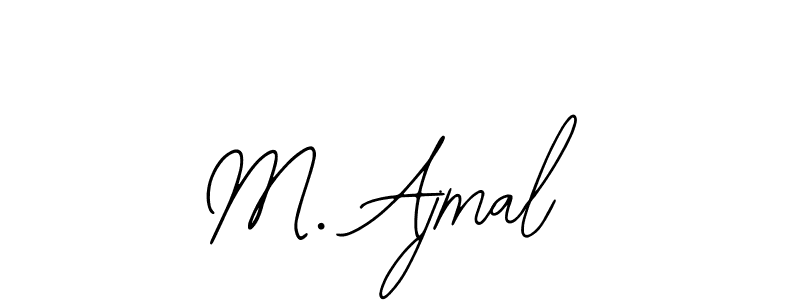 Use a signature maker to create a handwritten signature online. With this signature software, you can design (Bearetta-2O07w) your own signature for name M. Ajmal. M. Ajmal signature style 12 images and pictures png