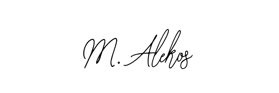 Similarly Bearetta-2O07w is the best handwritten signature design. Signature creator online .You can use it as an online autograph creator for name M. Alekos. M. Alekos signature style 12 images and pictures png