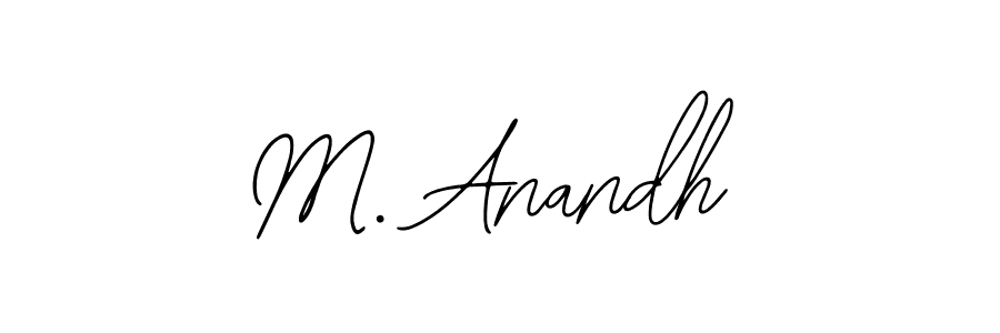 if you are searching for the best signature style for your name M. Anandh. so please give up your signature search. here we have designed multiple signature styles  using Bearetta-2O07w. M. Anandh signature style 12 images and pictures png