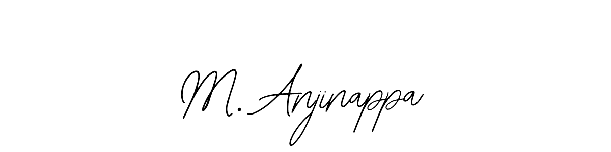 The best way (Bearetta-2O07w) to make a short signature is to pick only two or three words in your name. The name M. Anjinappa include a total of six letters. For converting this name. M. Anjinappa signature style 12 images and pictures png