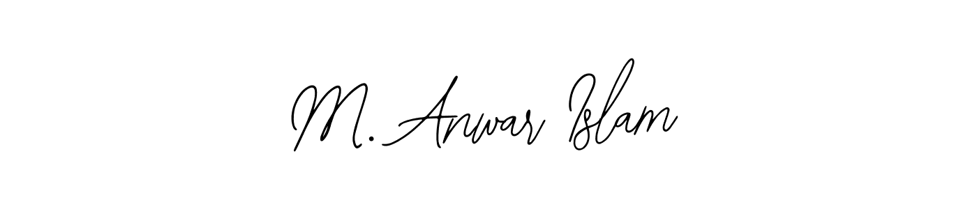 You should practise on your own different ways (Bearetta-2O07w) to write your name (M. Anwar Islam) in signature. don't let someone else do it for you. M. Anwar Islam signature style 12 images and pictures png