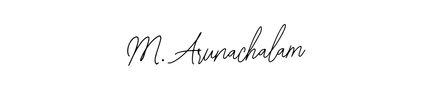 Similarly Bearetta-2O07w is the best handwritten signature design. Signature creator online .You can use it as an online autograph creator for name M. Arunachalam. M. Arunachalam signature style 12 images and pictures png