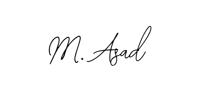 How to make M. Asad name signature. Use Bearetta-2O07w style for creating short signs online. This is the latest handwritten sign. M. Asad signature style 12 images and pictures png