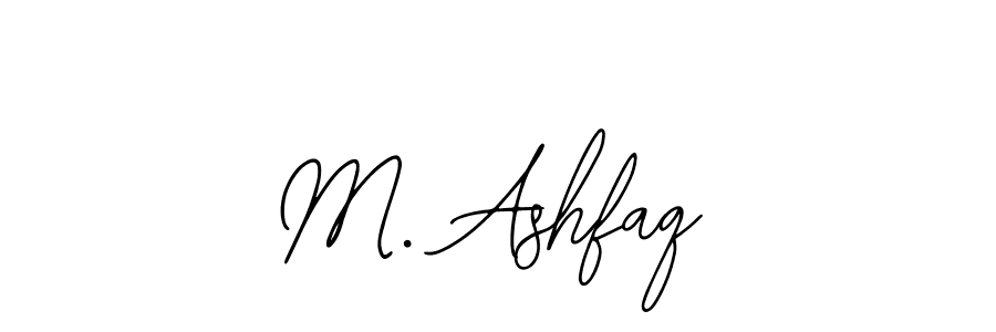 The best way (Bearetta-2O07w) to make a short signature is to pick only two or three words in your name. The name M. Ashfaq include a total of six letters. For converting this name. M. Ashfaq signature style 12 images and pictures png