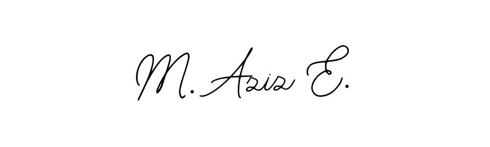 Use a signature maker to create a handwritten signature online. With this signature software, you can design (Bearetta-2O07w) your own signature for name M. Aziz E.. M. Aziz E. signature style 12 images and pictures png