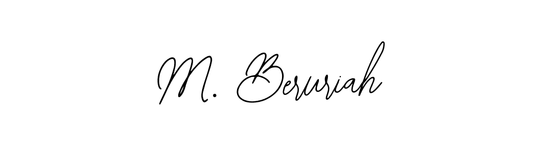 Design your own signature with our free online signature maker. With this signature software, you can create a handwritten (Bearetta-2O07w) signature for name M. Beruriah. M. Beruriah signature style 12 images and pictures png