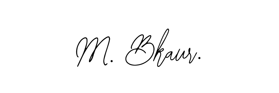 The best way (Bearetta-2O07w) to make a short signature is to pick only two or three words in your name. The name M. Bkaur. include a total of six letters. For converting this name. M. Bkaur. signature style 12 images and pictures png