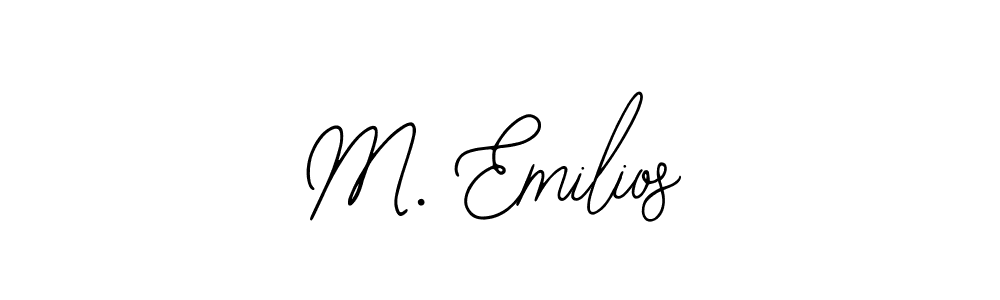 Design your own signature with our free online signature maker. With this signature software, you can create a handwritten (Bearetta-2O07w) signature for name M. Emilios. M. Emilios signature style 12 images and pictures png