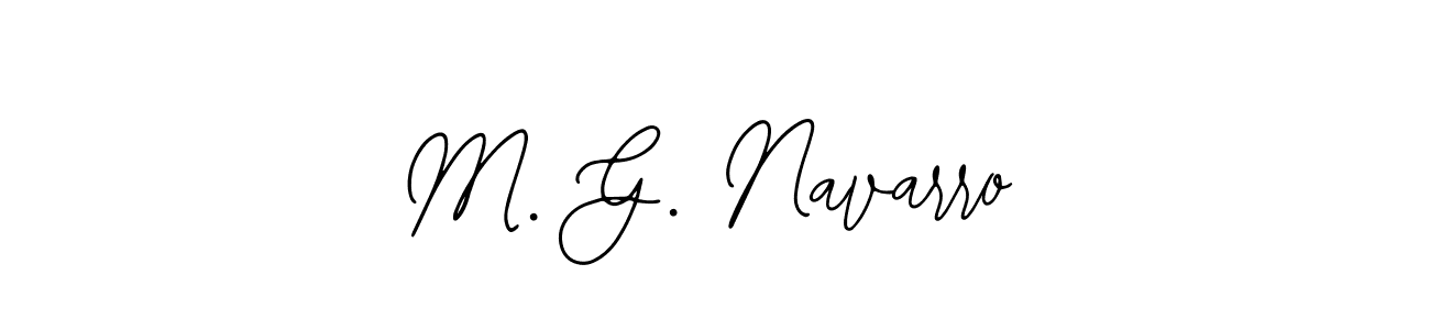 How to make M. G. Navarro name signature. Use Bearetta-2O07w style for creating short signs online. This is the latest handwritten sign. M. G. Navarro signature style 12 images and pictures png