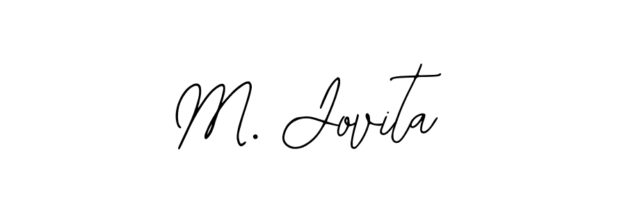 The best way (Bearetta-2O07w) to make a short signature is to pick only two or three words in your name. The name M. Jovita include a total of six letters. For converting this name. M. Jovita signature style 12 images and pictures png