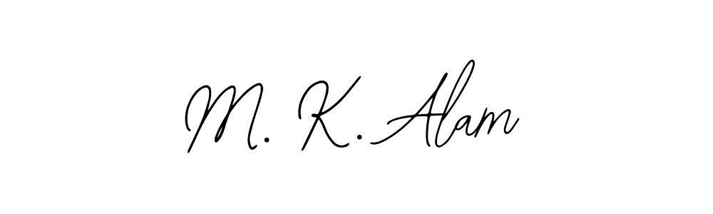 Use a signature maker to create a handwritten signature online. With this signature software, you can design (Bearetta-2O07w) your own signature for name M. K. Alam. M. K. Alam signature style 12 images and pictures png