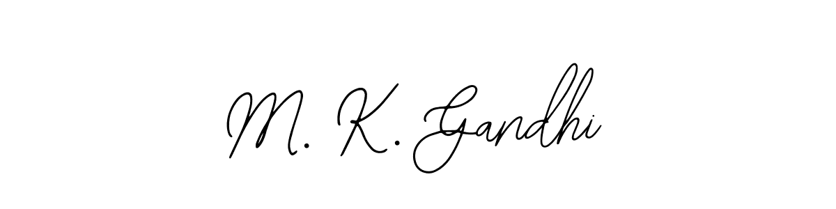 The best way (Bearetta-2O07w) to make a short signature is to pick only two or three words in your name. The name M. K. Gandhi include a total of six letters. For converting this name. M. K. Gandhi signature style 12 images and pictures png