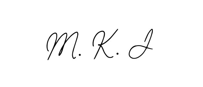 How to make M. K. J signature? Bearetta-2O07w is a professional autograph style. Create handwritten signature for M. K. J name. M. K. J signature style 12 images and pictures png