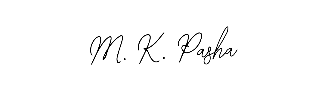 Use a signature maker to create a handwritten signature online. With this signature software, you can design (Bearetta-2O07w) your own signature for name M. K. Pasha. M. K. Pasha signature style 12 images and pictures png