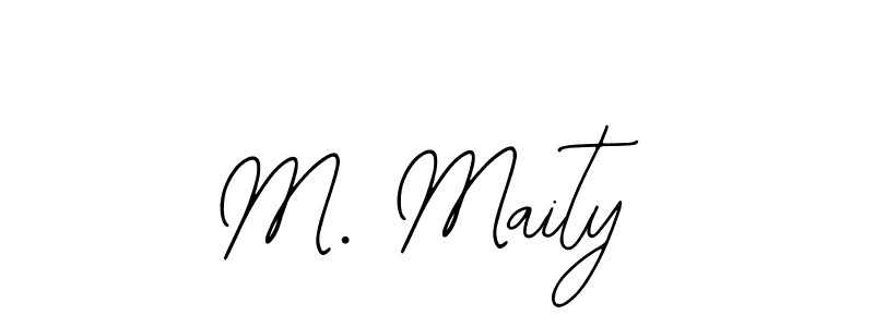 How to make M. Maity name signature. Use Bearetta-2O07w style for creating short signs online. This is the latest handwritten sign. M. Maity signature style 12 images and pictures png