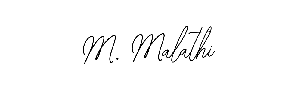 Use a signature maker to create a handwritten signature online. With this signature software, you can design (Bearetta-2O07w) your own signature for name M. Malathi. M. Malathi signature style 12 images and pictures png