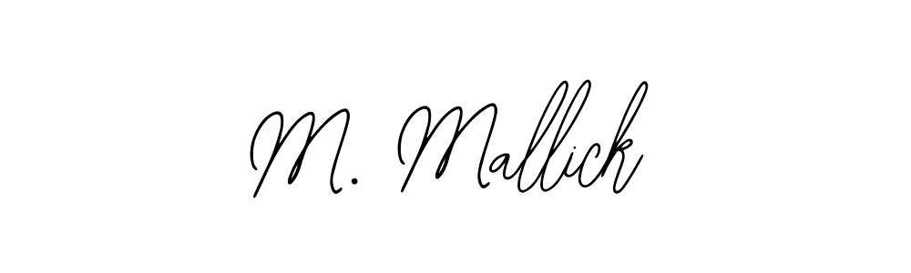 The best way (Bearetta-2O07w) to make a short signature is to pick only two or three words in your name. The name M. Mallick include a total of six letters. For converting this name. M. Mallick signature style 12 images and pictures png