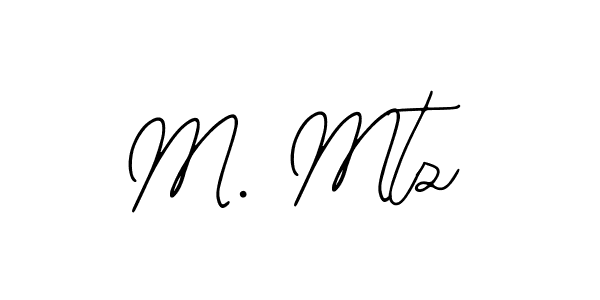 How to make M. Mtz name signature. Use Bearetta-2O07w style for creating short signs online. This is the latest handwritten sign. M. Mtz signature style 12 images and pictures png