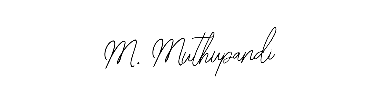 The best way (Bearetta-2O07w) to make a short signature is to pick only two or three words in your name. The name M. Muthupandi include a total of six letters. For converting this name. M. Muthupandi signature style 12 images and pictures png