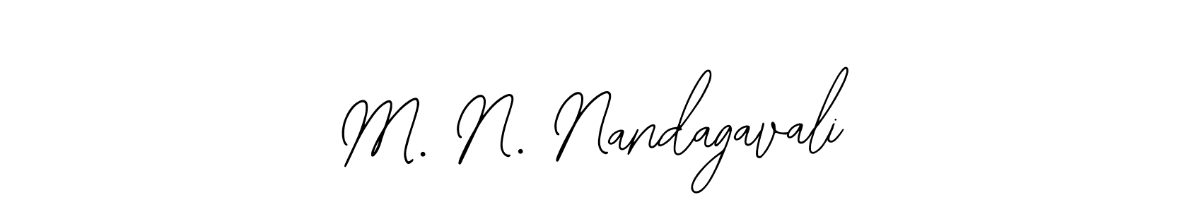Use a signature maker to create a handwritten signature online. With this signature software, you can design (Bearetta-2O07w) your own signature for name M. N. Nandagavali. M. N. Nandagavali signature style 12 images and pictures png
