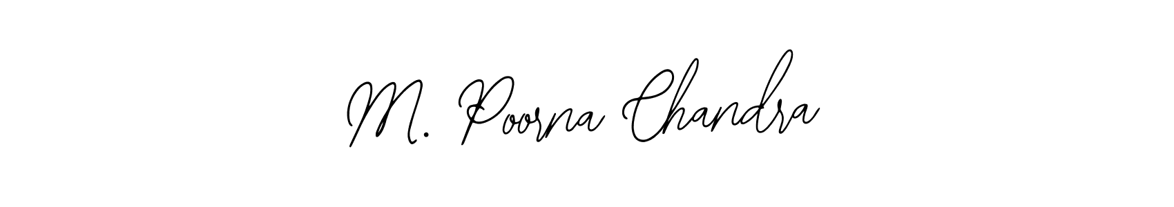 if you are searching for the best signature style for your name M. Poorna Chandra. so please give up your signature search. here we have designed multiple signature styles  using Bearetta-2O07w. M. Poorna Chandra signature style 12 images and pictures png