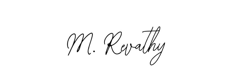 if you are searching for the best signature style for your name M. Revathy. so please give up your signature search. here we have designed multiple signature styles  using Bearetta-2O07w. M. Revathy signature style 12 images and pictures png