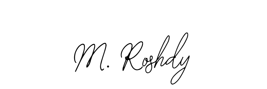 if you are searching for the best signature style for your name M. Roshdy. so please give up your signature search. here we have designed multiple signature styles  using Bearetta-2O07w. M. Roshdy signature style 12 images and pictures png
