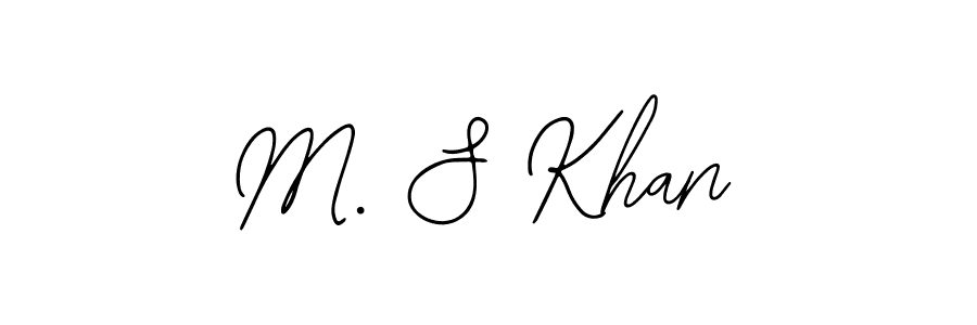 How to make M. S Khan name signature. Use Bearetta-2O07w style for creating short signs online. This is the latest handwritten sign. M. S Khan signature style 12 images and pictures png