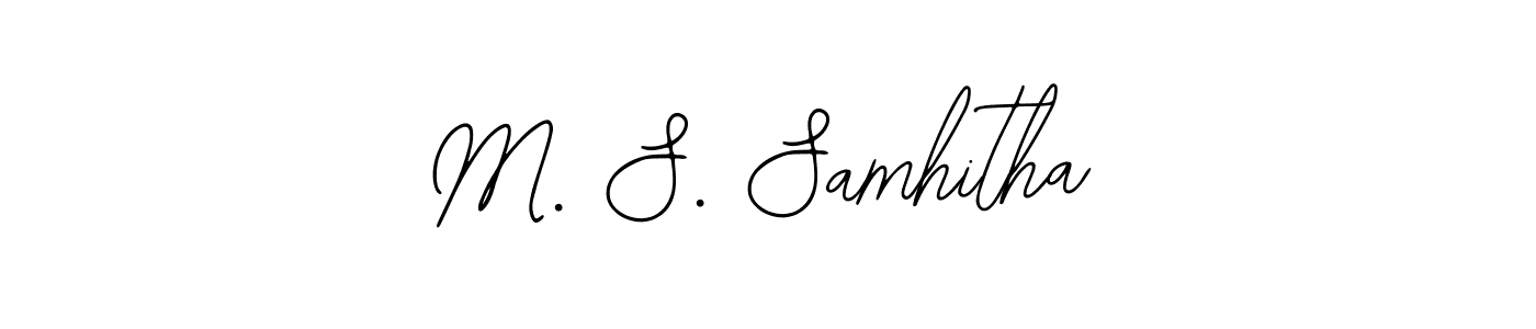 Also we have M. S. Samhitha name is the best signature style. Create professional handwritten signature collection using Bearetta-2O07w autograph style. M. S. Samhitha signature style 12 images and pictures png