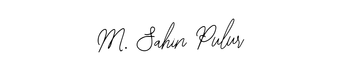 if you are searching for the best signature style for your name M. Sahin Pulur. so please give up your signature search. here we have designed multiple signature styles  using Bearetta-2O07w. M. Sahin Pulur signature style 12 images and pictures png